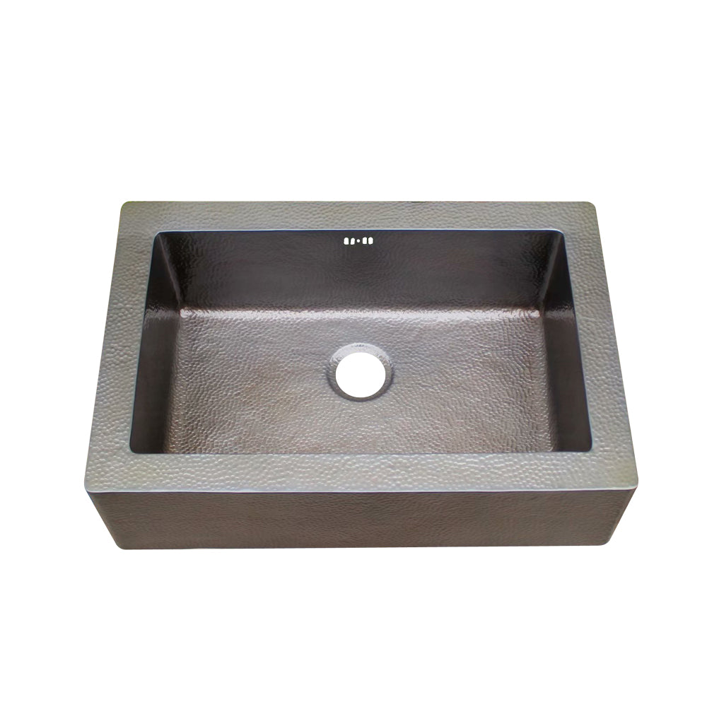 Akicon Single Bowl Farmhouse Apron Copper Kitchen Sink - AKS50015-C