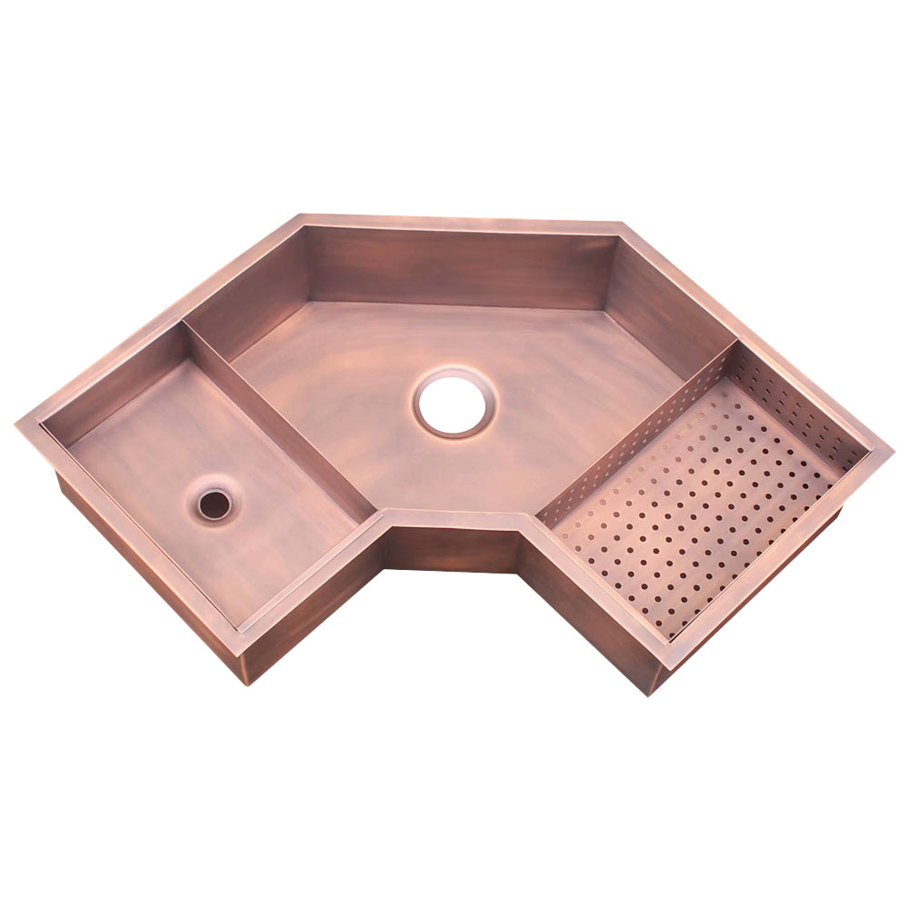 Handmade copper sink