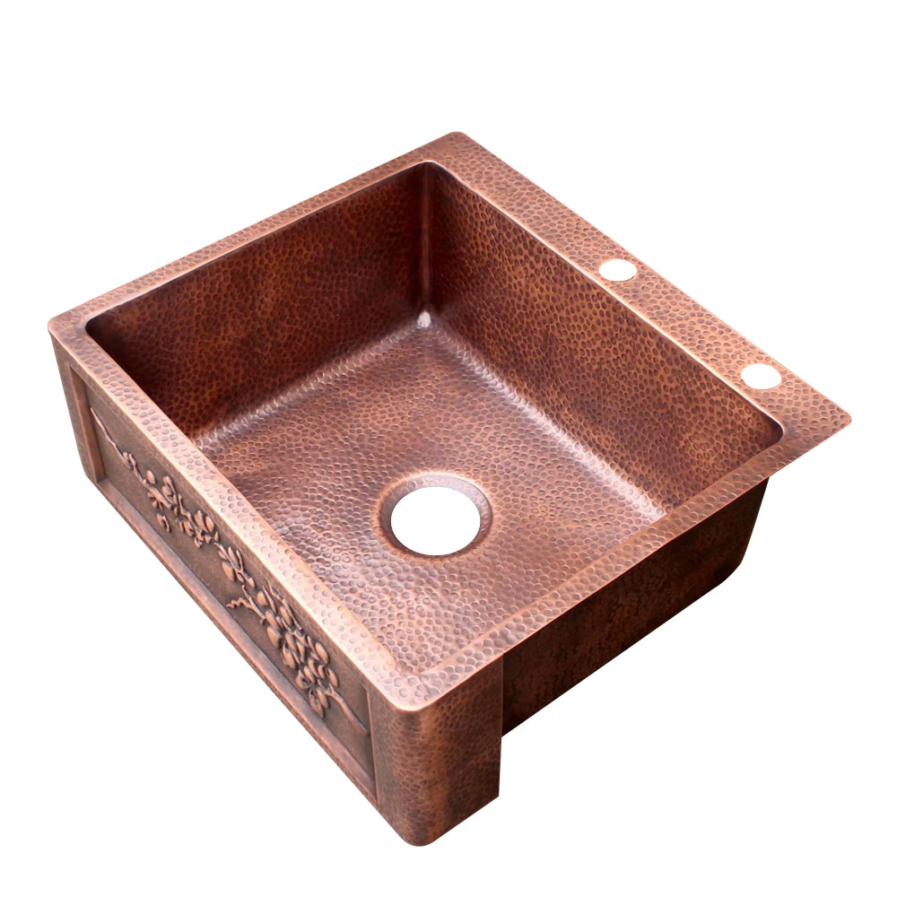 Akicon Single Bowl Drop-In Copper Sink -AKS50033-C