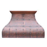 Designer copper range hood
