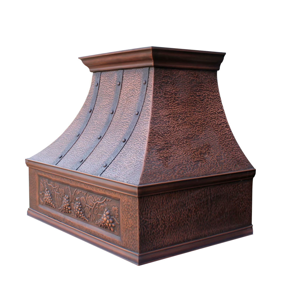 Natural copper range hood