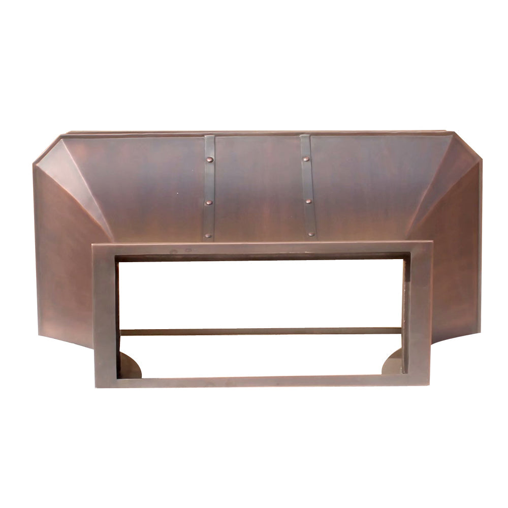 Rustic copper range hood