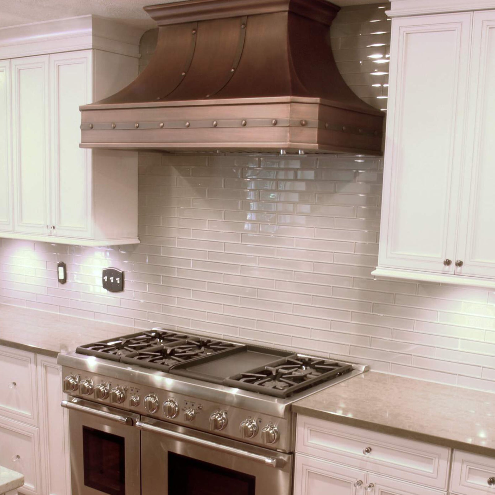 Copper kitchen hood