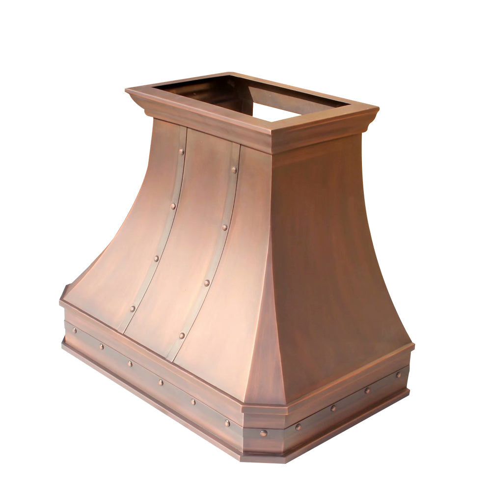 Antique copper range hood