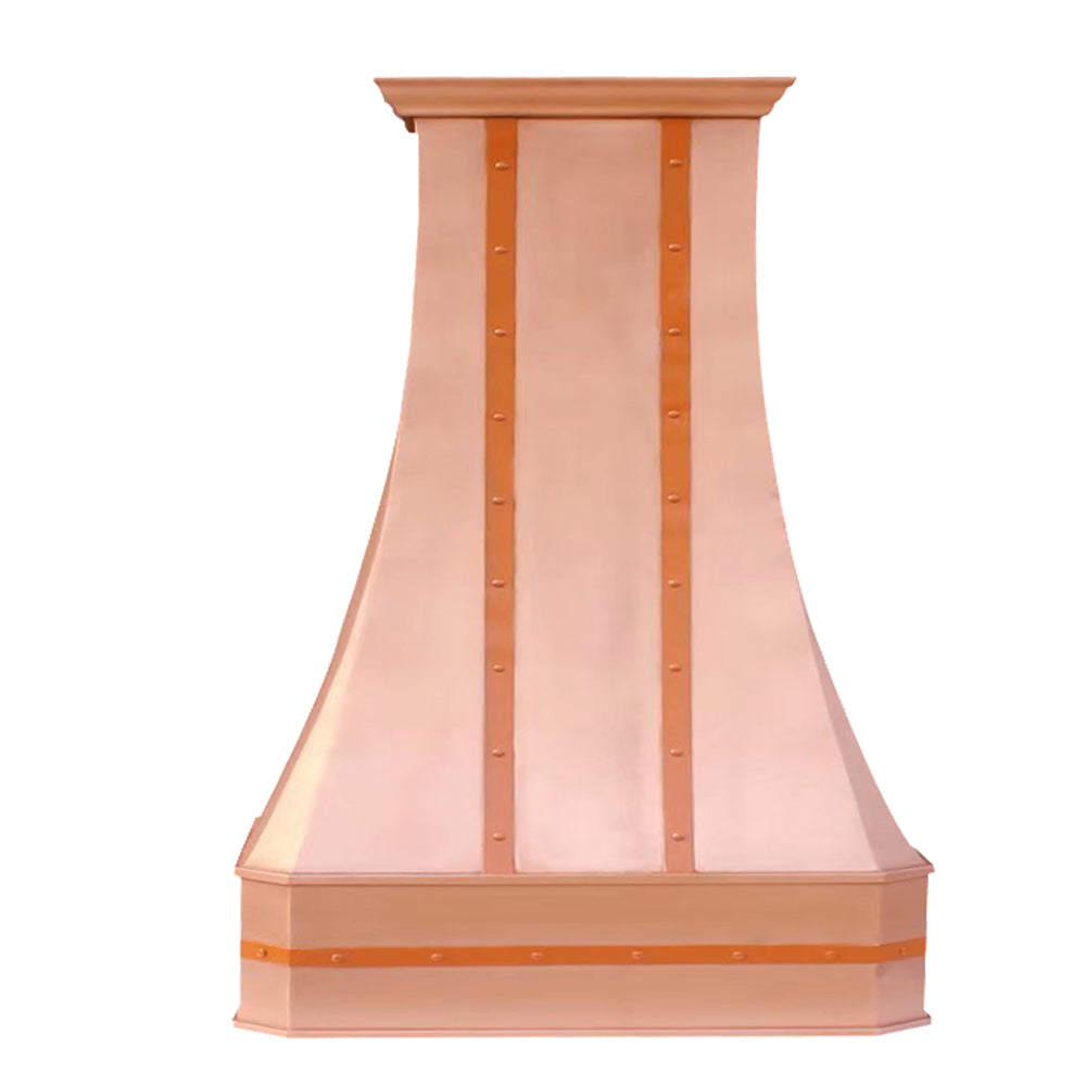 Custom-made copper range hood