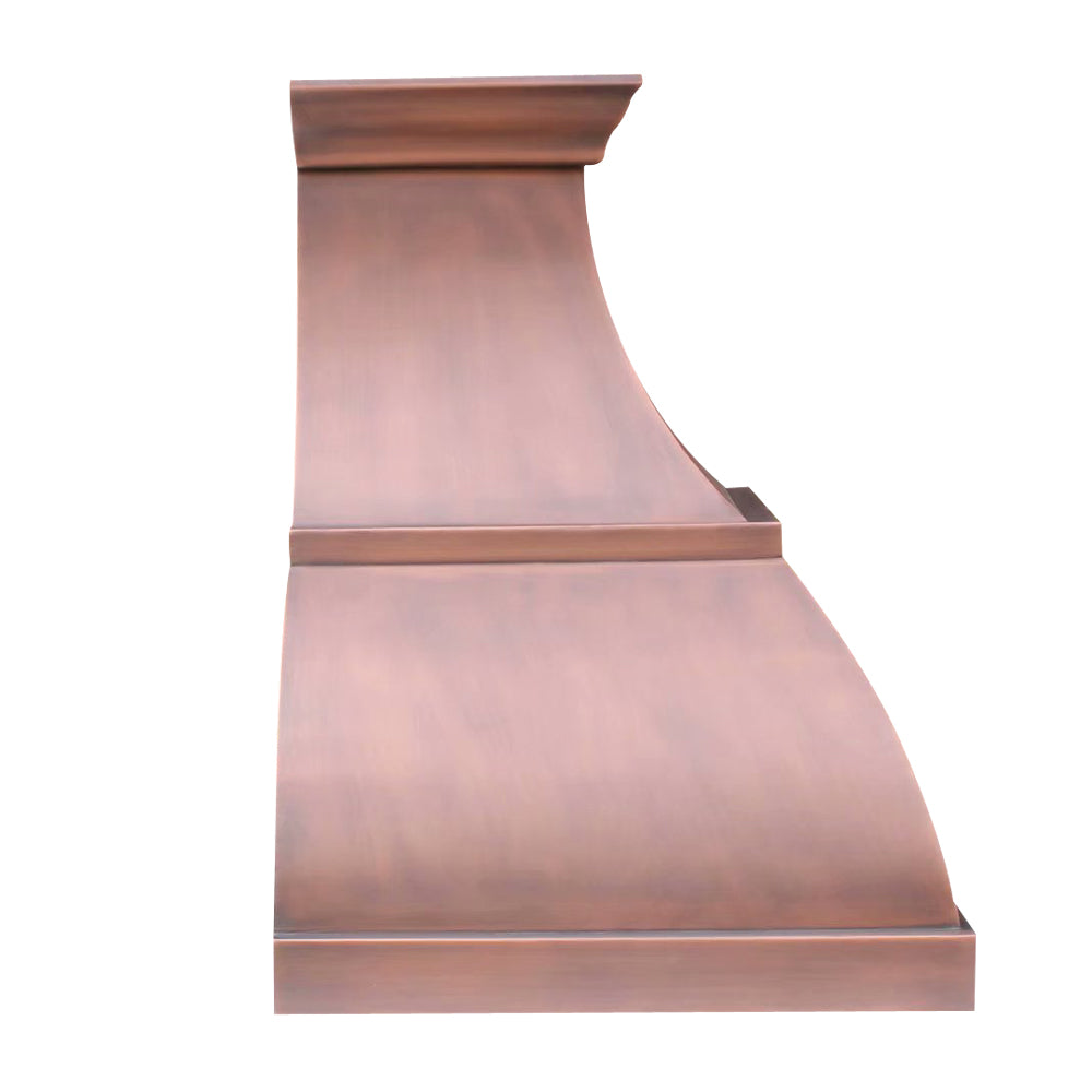 Antique copper range hood