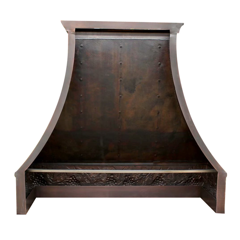 Natural copper range hood