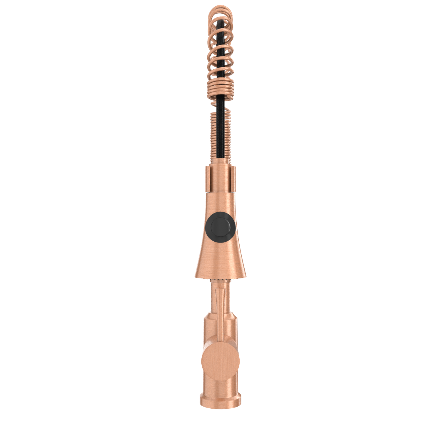 Copper Kitchen Faucet with Soap Dispenser, Single Handle Solid Brass High Arc Pull Down Sprayer Head Kitchen Sink Faucets with Deck Plate