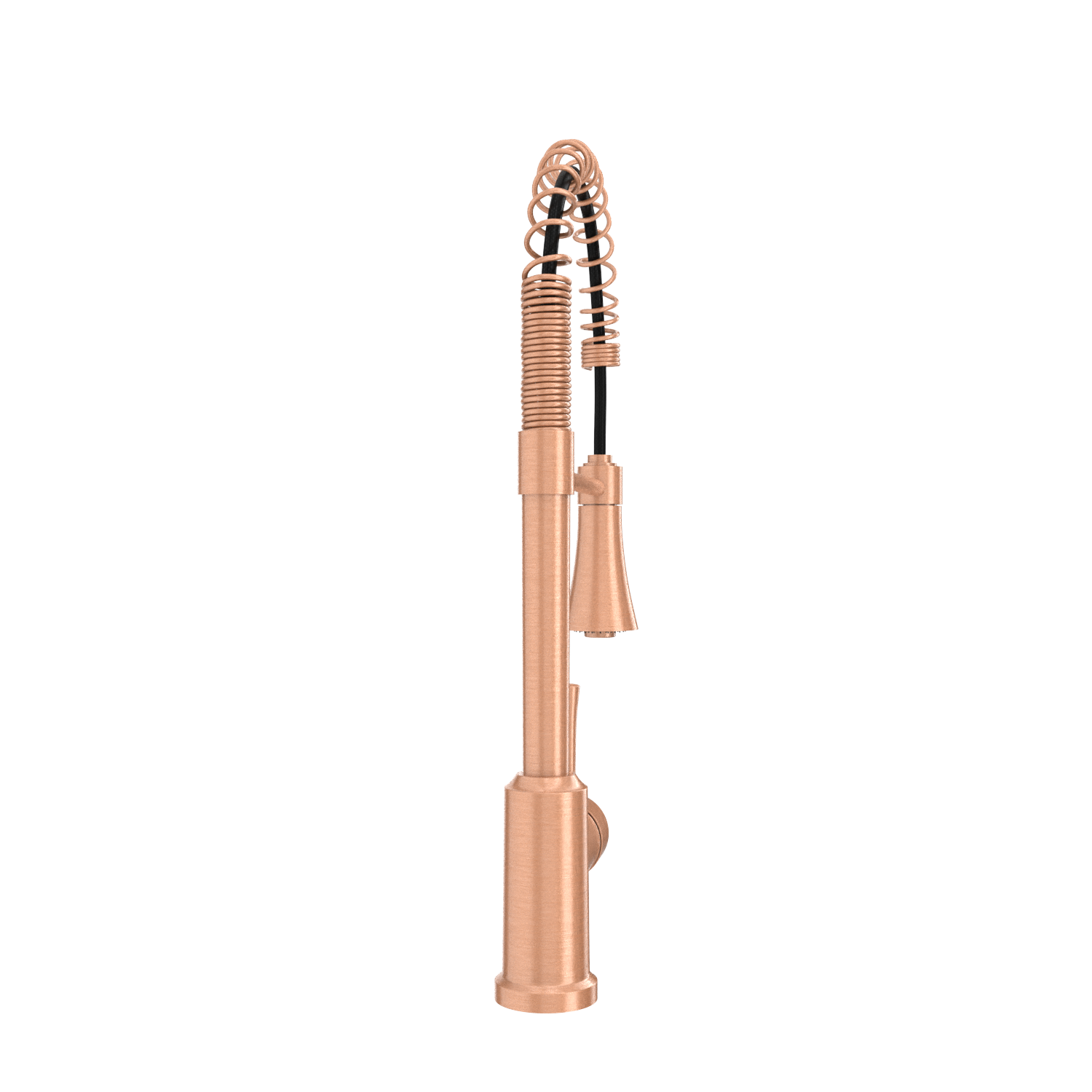 Copper Kitchen Faucet with Soap Dispenser, Single Handle Solid Brass High Arc Pull Down Sprayer Head Kitchen Sink Faucets with Deck Plate