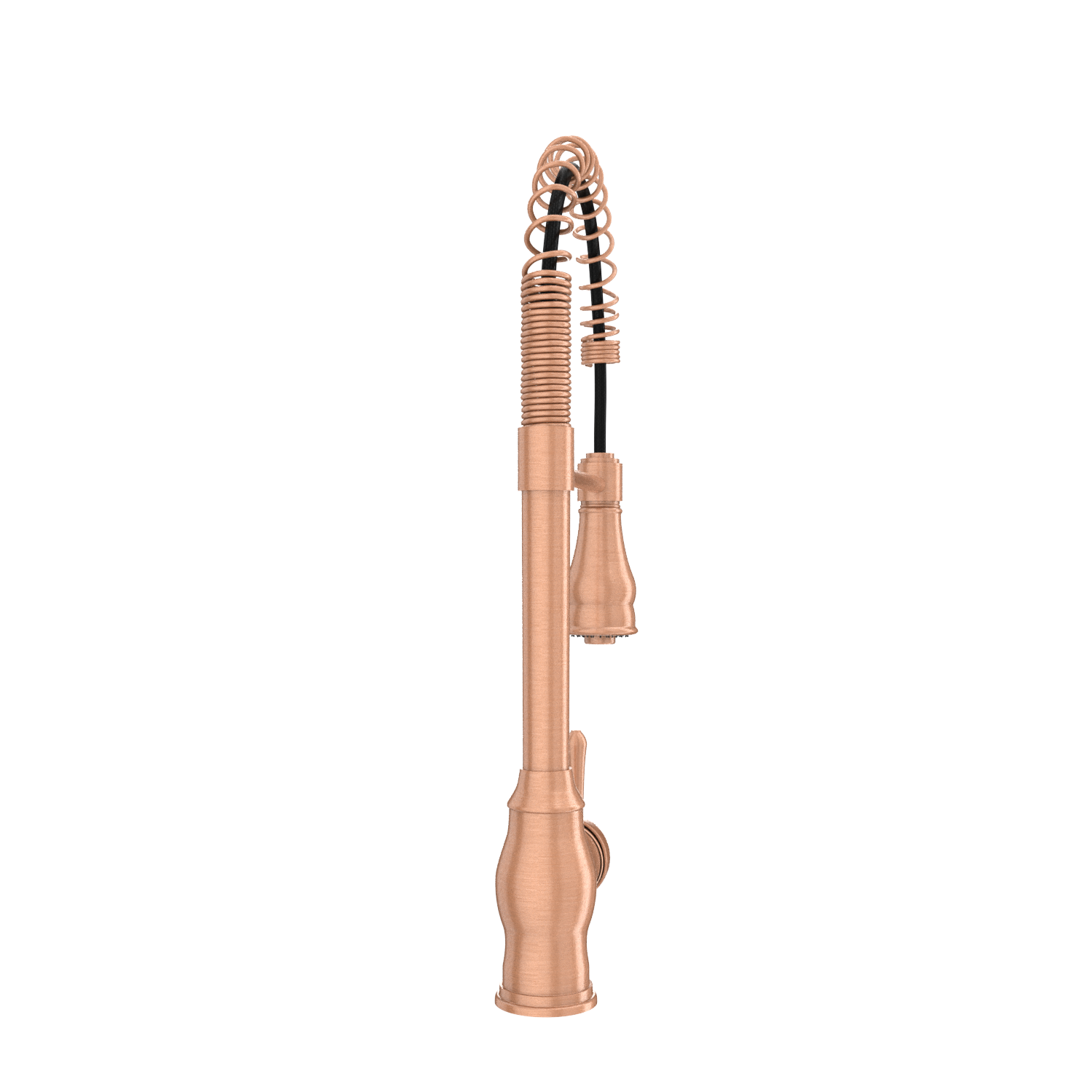 Copper Pre-Rinse Spring Kitchen Faucet, Single Level Solid Brass Kitchen Sink Faucets with Pull Down Sprayer - AK96518C