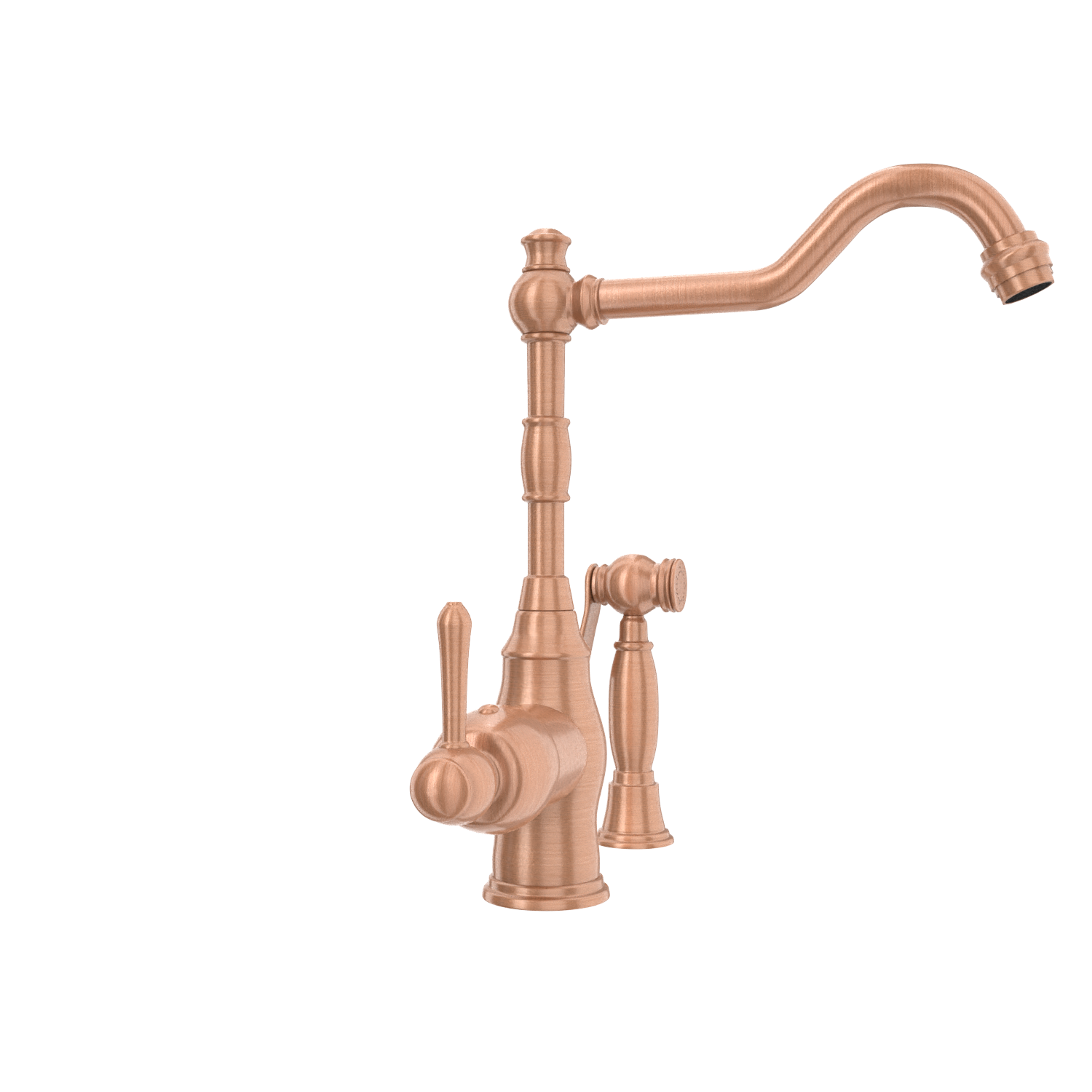 One-Handle Copper Widespread Kitchen Faucet with Side Sprayer - AK96918C