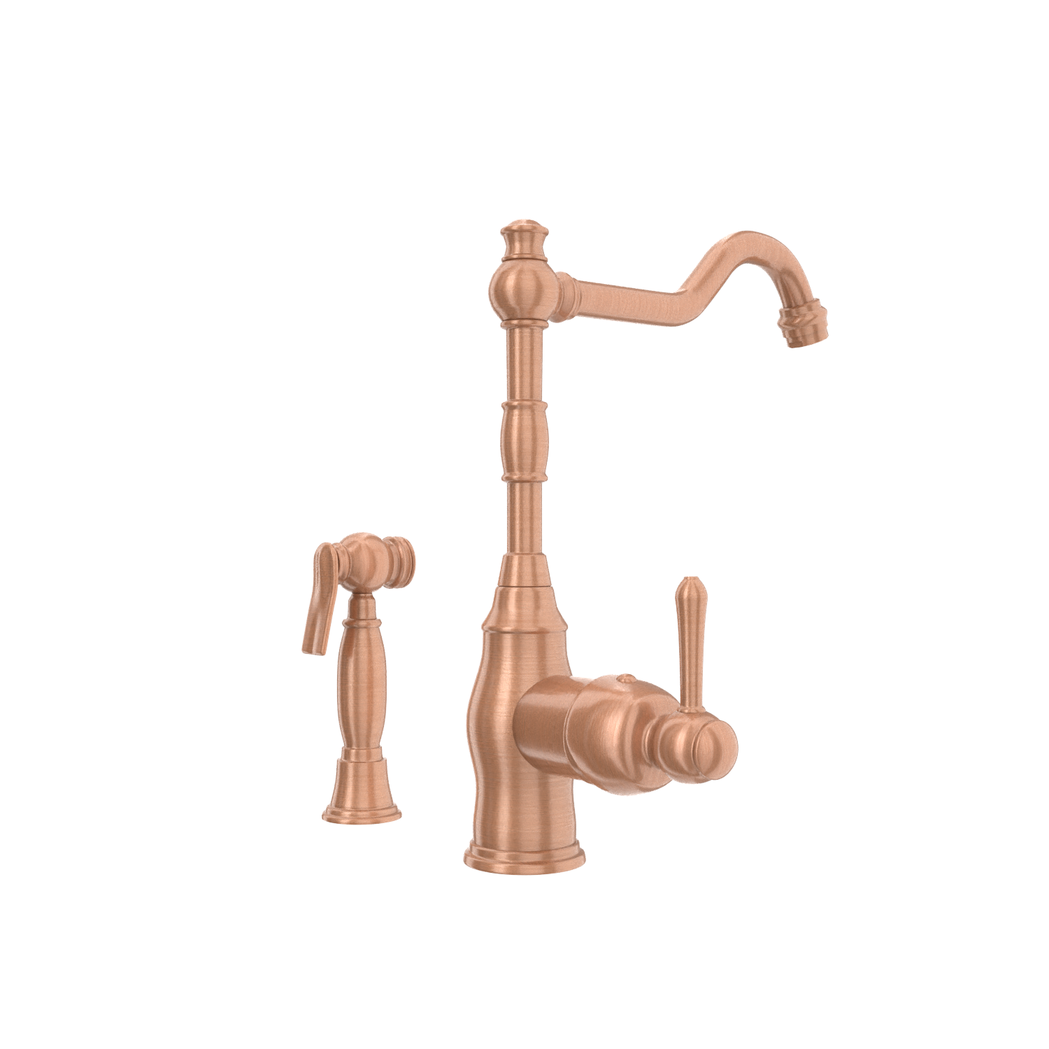 One-Handle Copper Widespread Kitchen Faucet with Side Sprayer - AK96918C