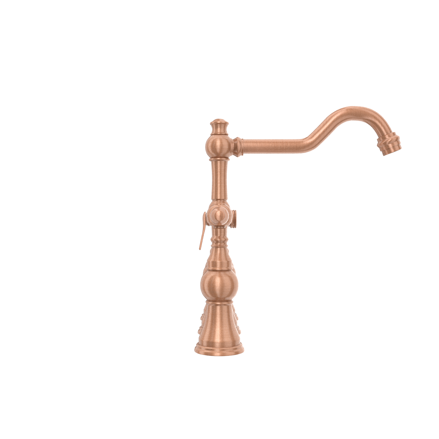 Two-Handles Copper Bridge Kitchen Faucet with Side Sprayer - AK96718C