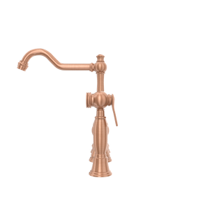 Two-Handles Copper Bridge Kitchen Faucet with Side Sprayer - AK96718C
