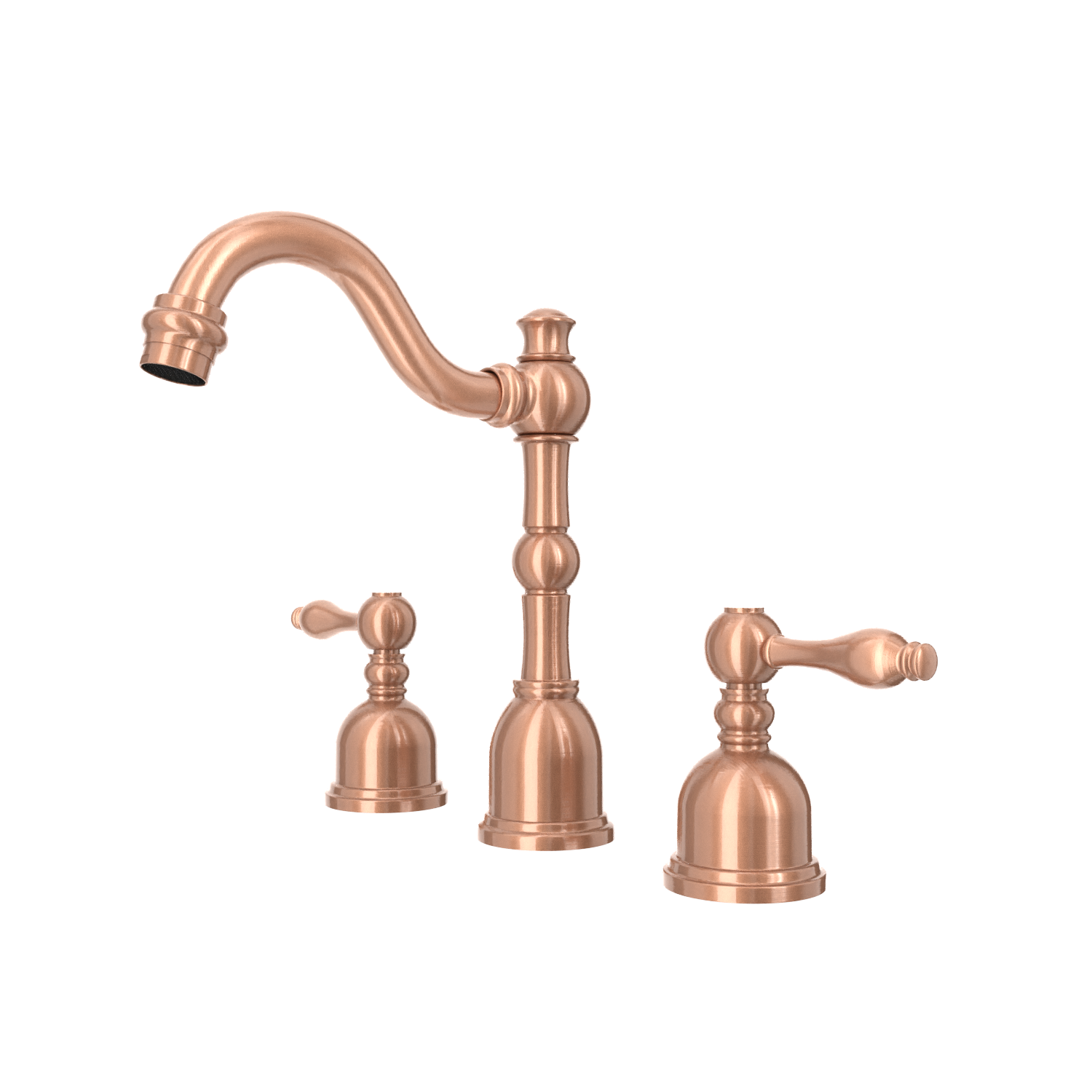 Two-Handle Brushed Nickel Widespread Bathroom Sink Faucet - AK41518BN