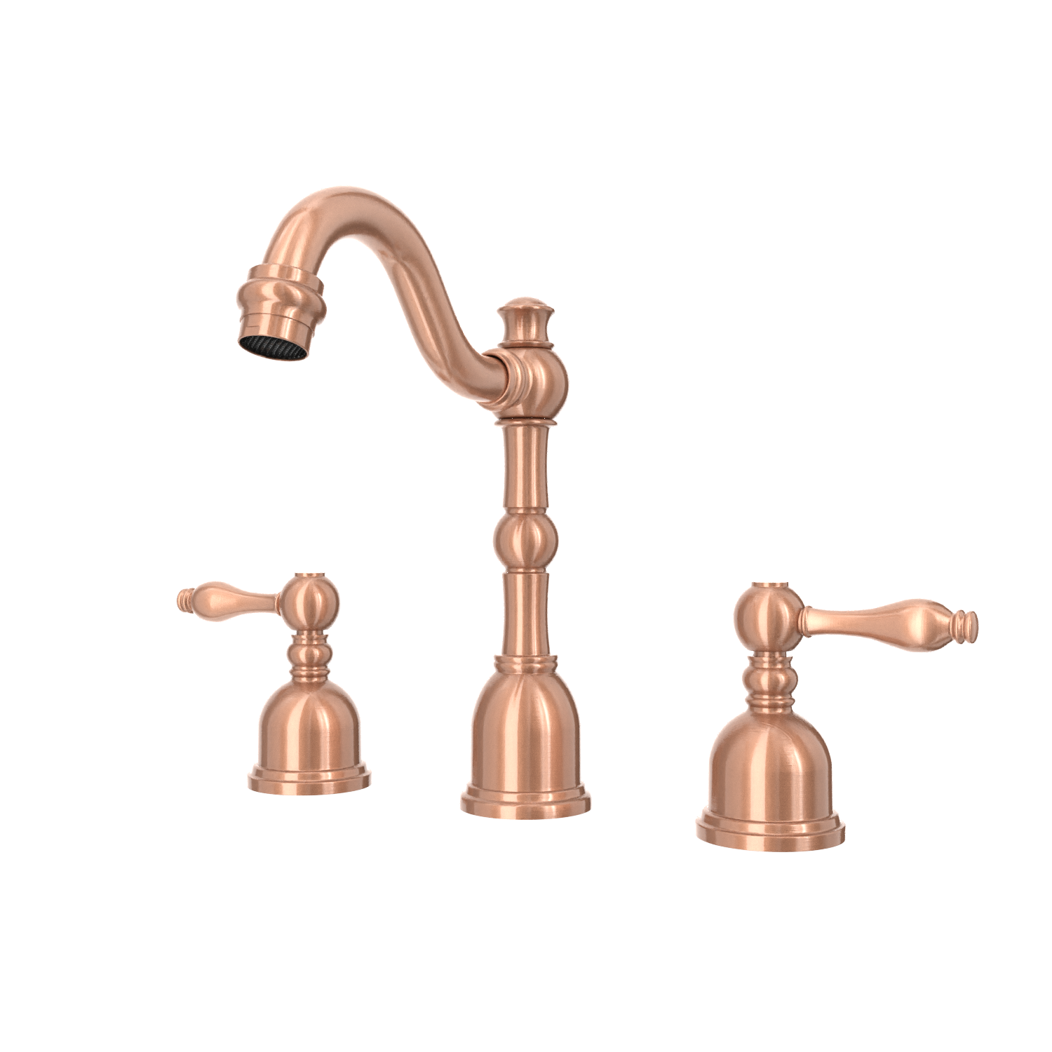 Two-Handle Antique Copper Widespread Bathroom Sink Faucet - AK41518AC