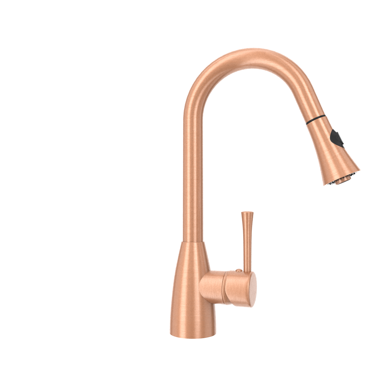 Copper Pull Out Kitchen Faucet, Single Level Solid Brass Kitchen Sink Faucets with Pull Down Sprayer - AK96455C