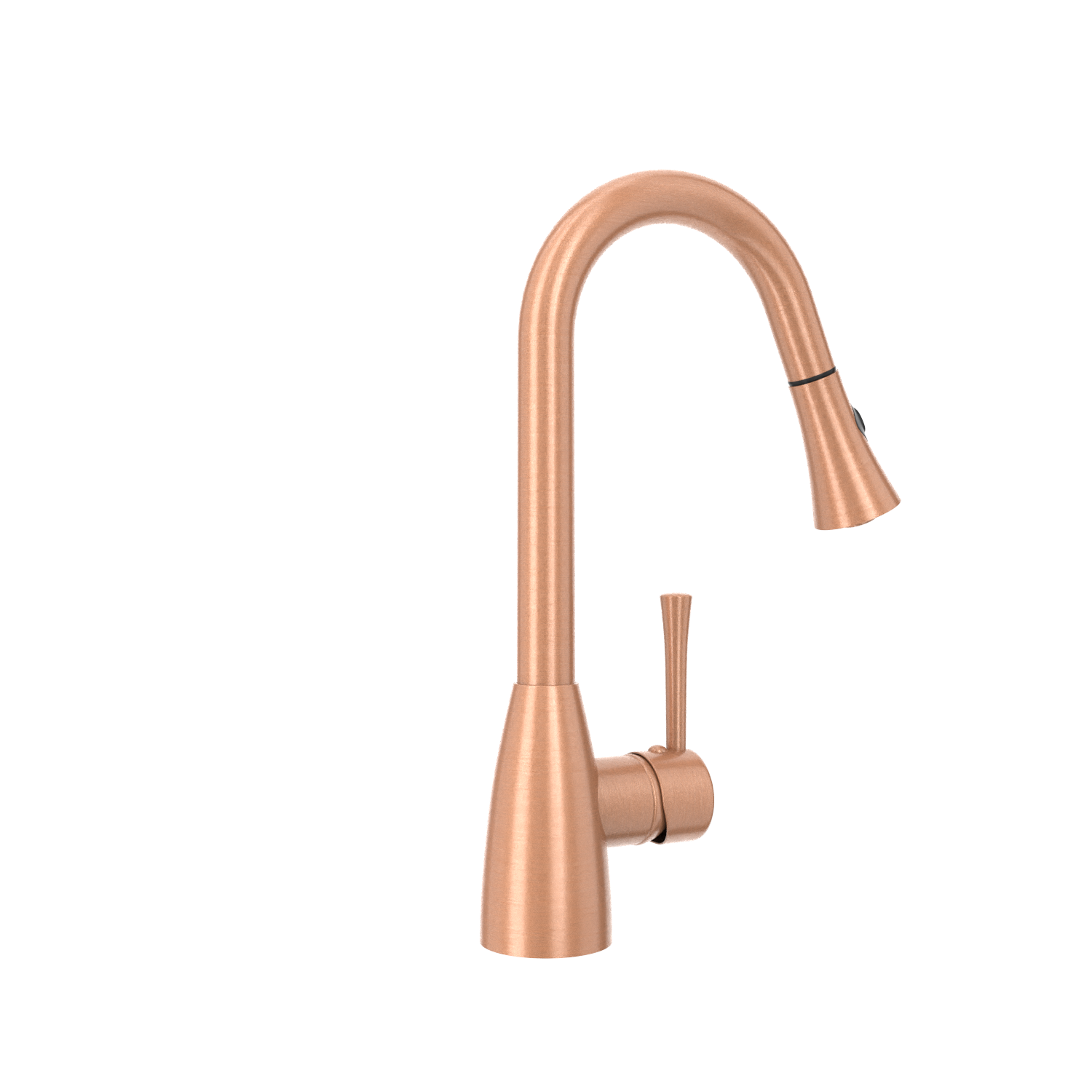 Copper Kitchen Faucet with Soap Dispenser, Single Handle Solid Brass High Arc Pull Down Sprayer Head Kitchen Sink Faucets with Deck Plate
