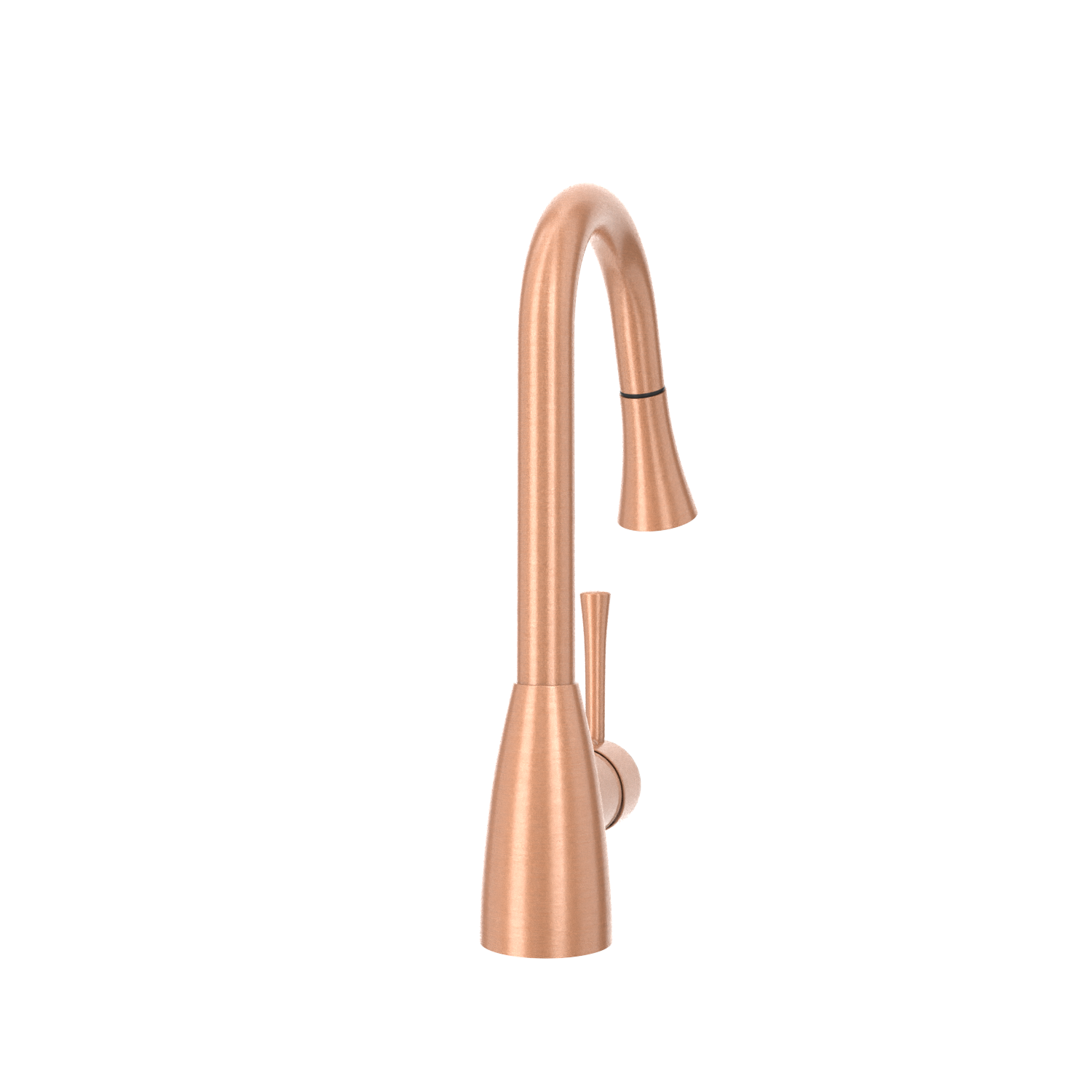 Copper Kitchen Faucet with Soap Dispenser, Single Handle Solid Brass High Arc Pull Down Sprayer Head Kitchen Sink Faucets with Deck Plate