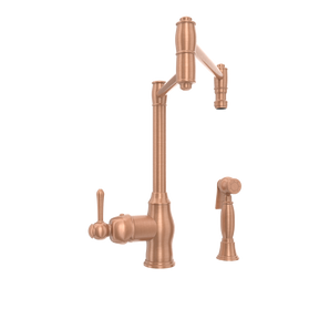 One-Handle Copper Pot Filler Kitchen Faucet with Side Sprayer - AK96918P1