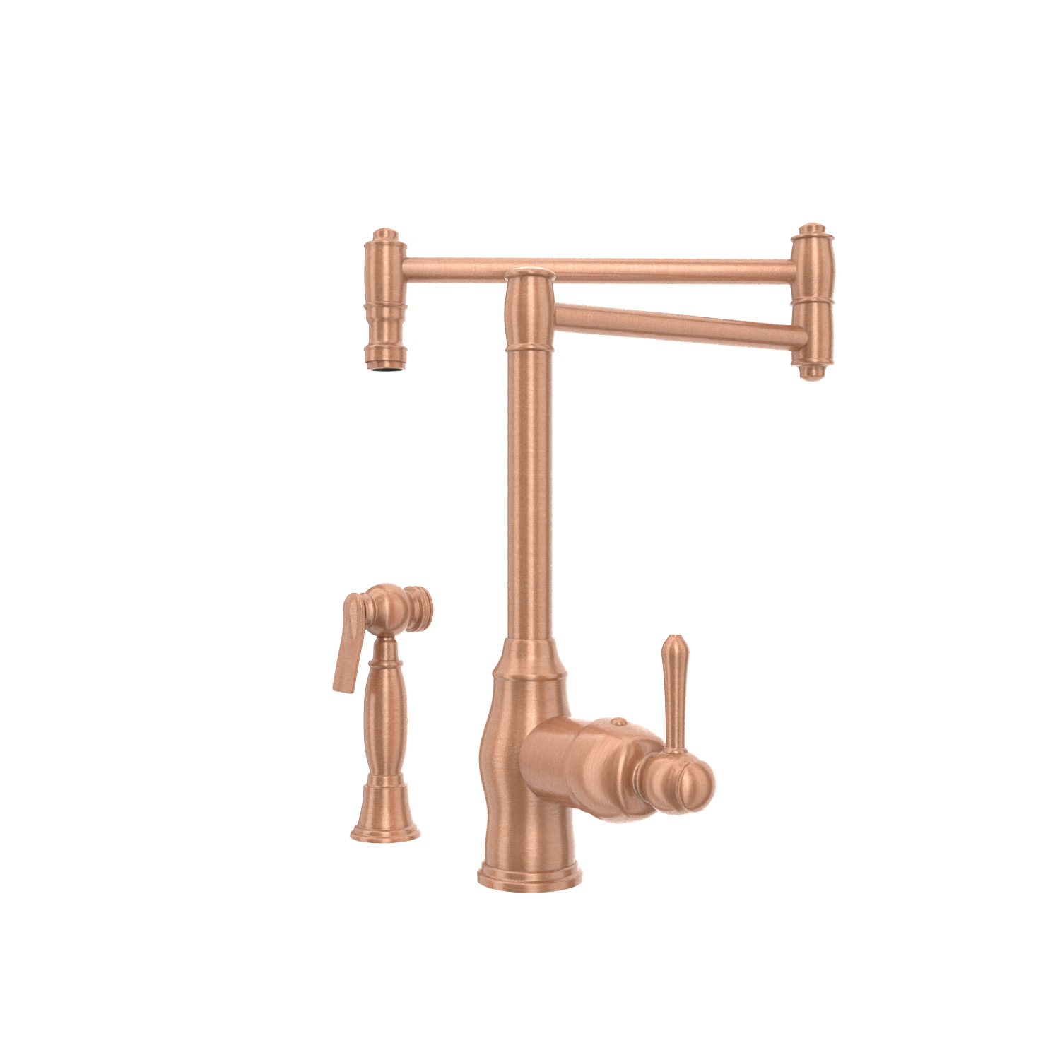 One-Handle Copper Pot Filler Kitchen Faucet with Side Sprayer - AK96918P1