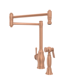 One-Handle Copper Pot Filler Kitchen Faucet with Side Sprayer - AK96918P1