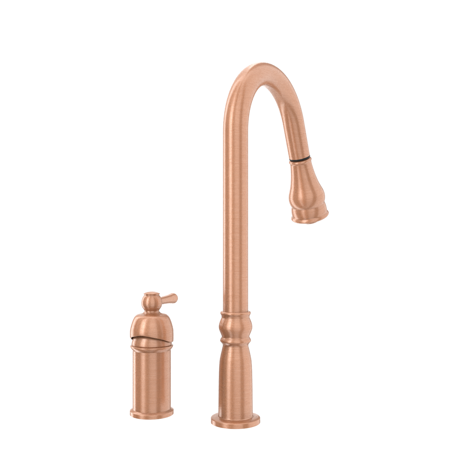 Copper Pull Out Kitchen Faucet with in-Deck Handle, Single Level Solid Brass Kitchen Sink Faucets with Pull Down Sprayer-AK97918