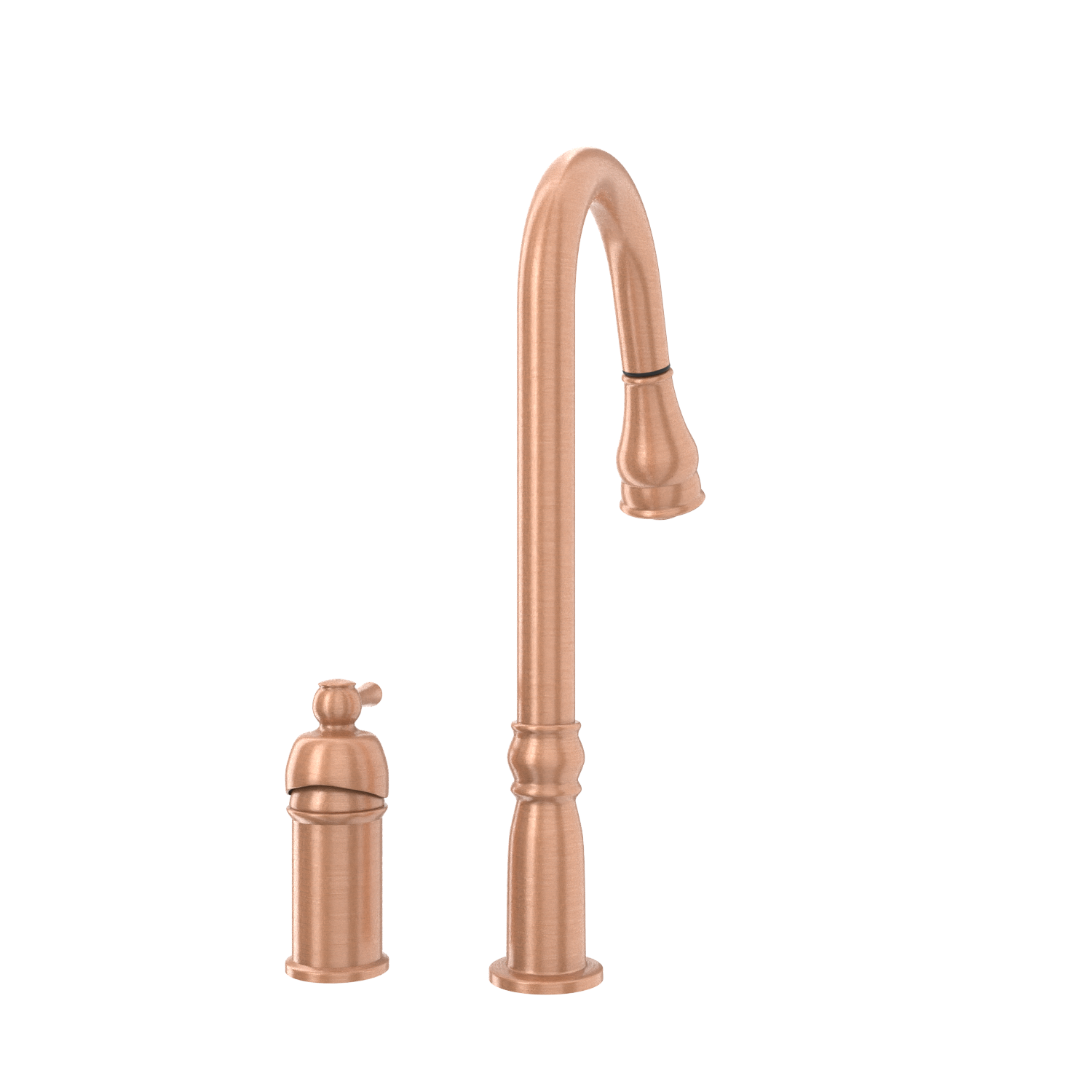 Copper Pull Out Kitchen Faucet with in-Deck Handle, Single Level Solid Brass Kitchen Sink Faucets with Pull Down Sprayer-AK97918