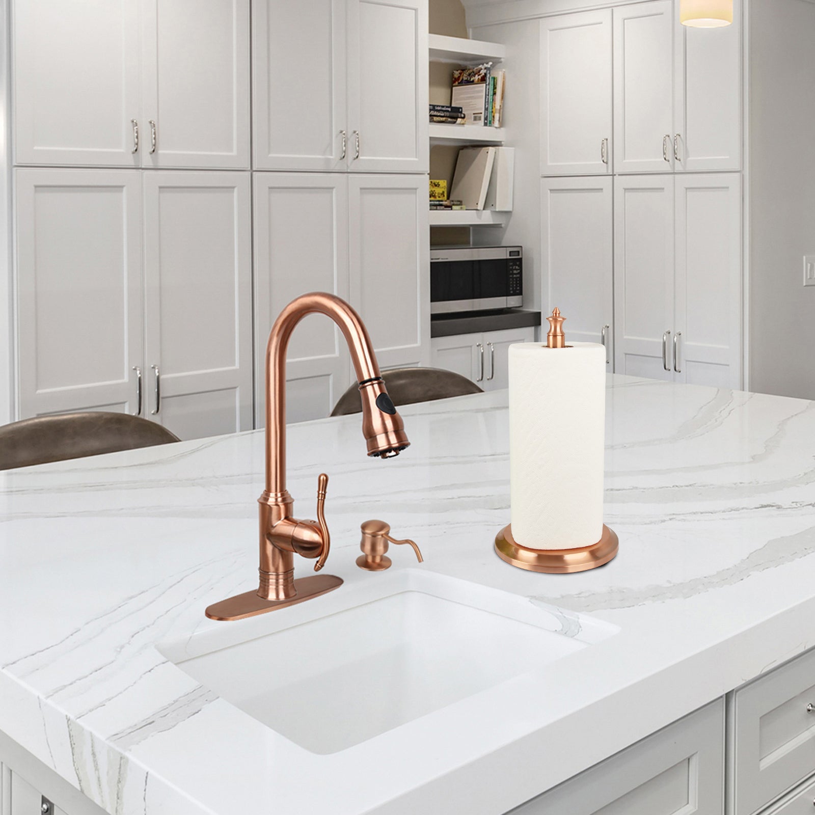 Copper paper towel holder