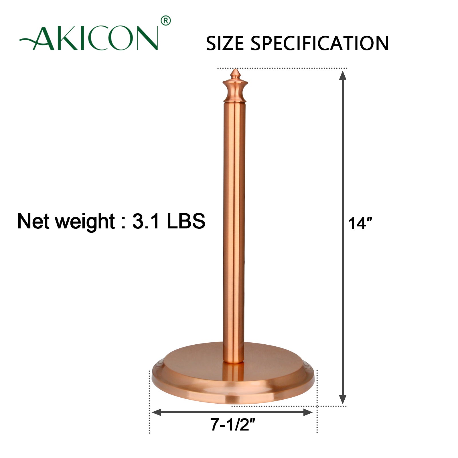 Metal paper towel holder