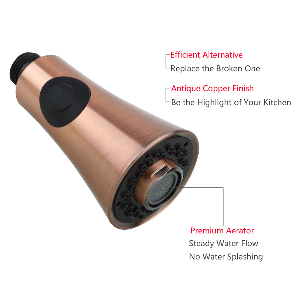 Copper Pull-Out Spray Head Replacement Part for Kitchen Sink Faucet (AK235) - 5 Years Warranty