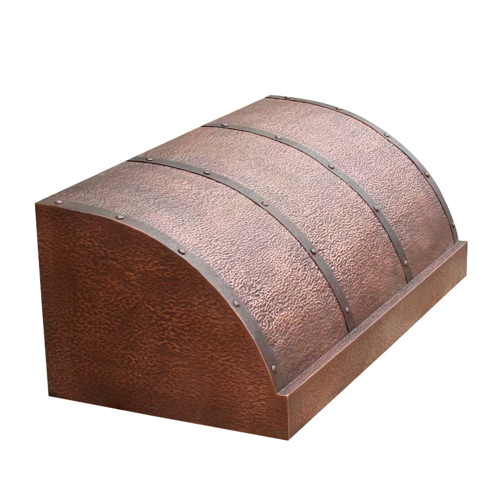 Antique copper range hood