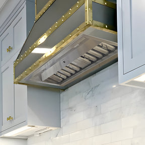 Range Hood Insert 30 Inch, Ultra Quiet, Powerful Suction Built-in Kitchen Vent Hood, Stainless Steel Ducted Stove Hood with Dimmable LED Lights Warm White, 3-Speeds 600CFM