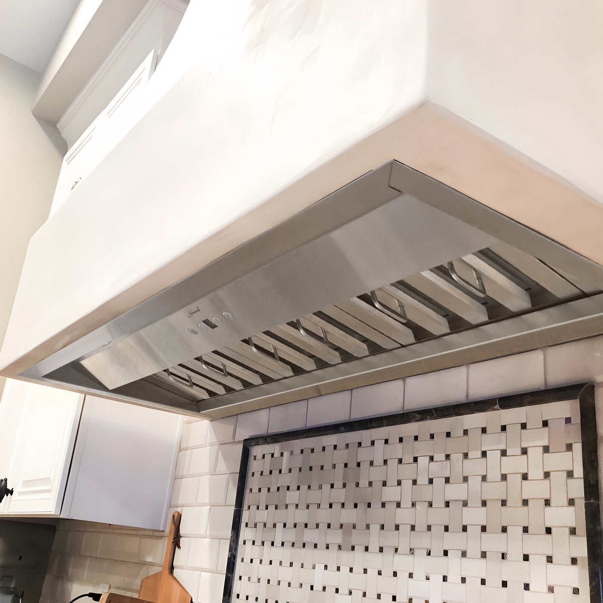 Range Hood Insert 36 Inch, Ultra Quiet, Powerful Suction Built-in Kitchen Vent Hood, Stainless Steel Ducted Stove Hood with Dimmable LED Lights Warm White, 3-Speeds 600CFM