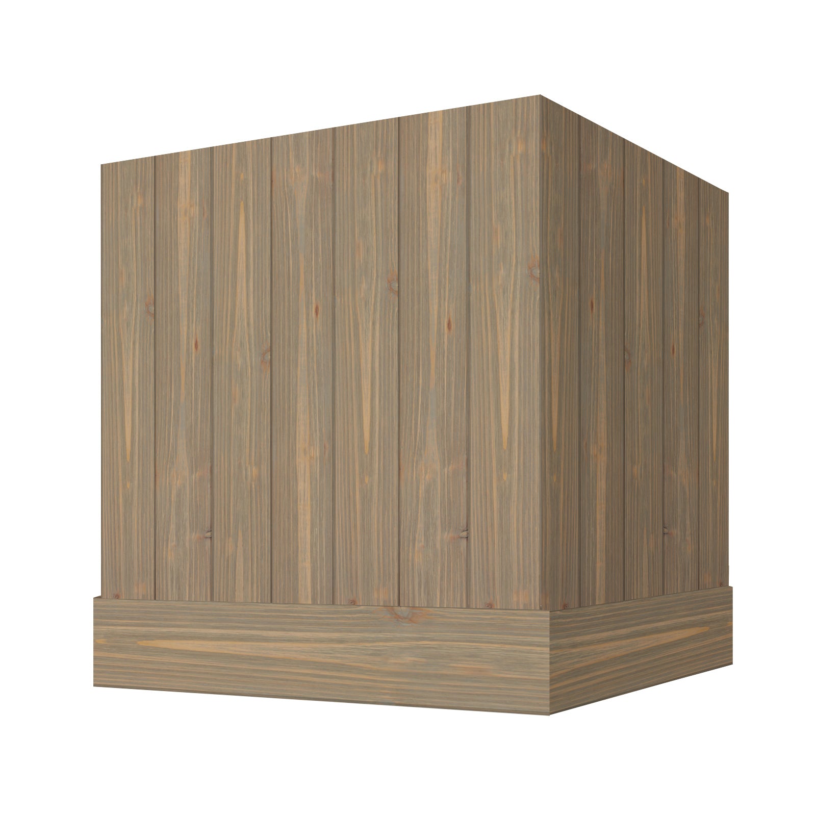 Custom Rustic Range Hood, Reclaimed Barn Wood Vent Hood with Insert Ventilator & Decorative Molding Trim, Modern A Series