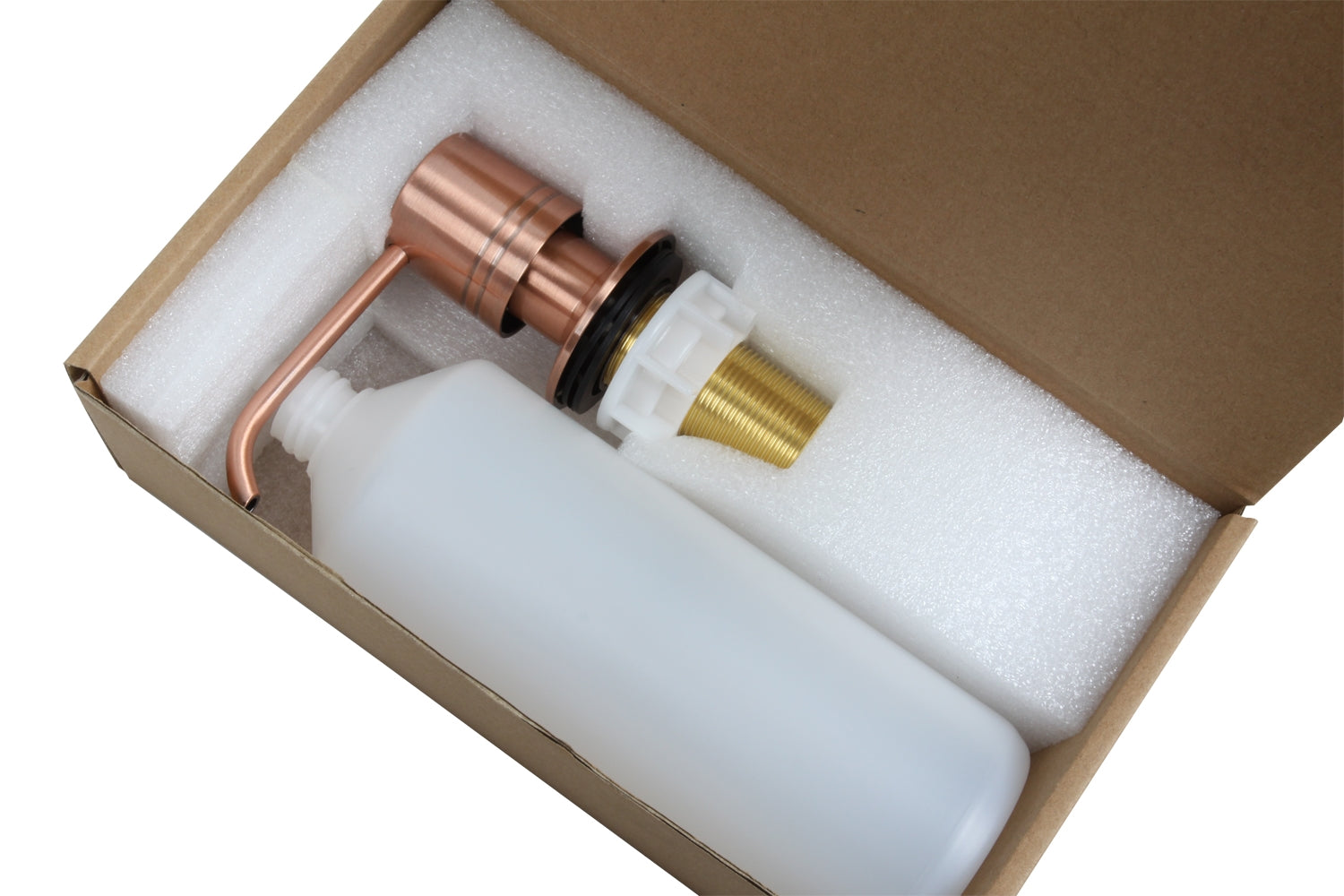 Built in Copper Soap Dispenser Refill from Top with 17 OZ Bottle - AK81002C
