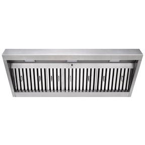 48 Inch Insert/Built-in Range Hood, Ultra Quiet, Powerful Suction Stainless Steel 8'' Duct Kitchen Vent Hood with Dimmable LED Light, 4-Speeds 1200CFM