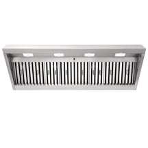 54 Inch Insert/Built-in Range Hood, Ultra Quiet, Powerful Suction Stainless Steel 8'' Duct Kitchen Vent Hood with Dimmable LED Light, 4-Speeds 1200CFM