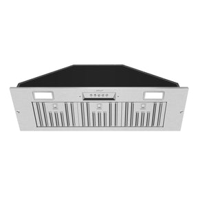 Range Hood Insert 36 Inch, 600 CFM Built-in Kitchen Hood with 3 Speeds, Ultra-Quiet Stainless Steel Ducted Vent Hood Insert with LED Lights and Dishwasher Safe Filters