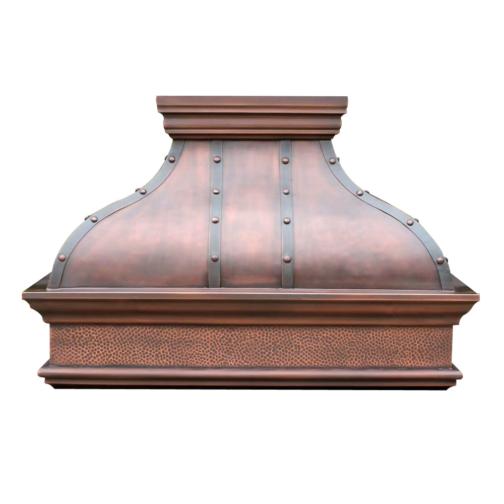 copper_kitchen_hood_large_tapered_body_with_brass_rivets_36inch