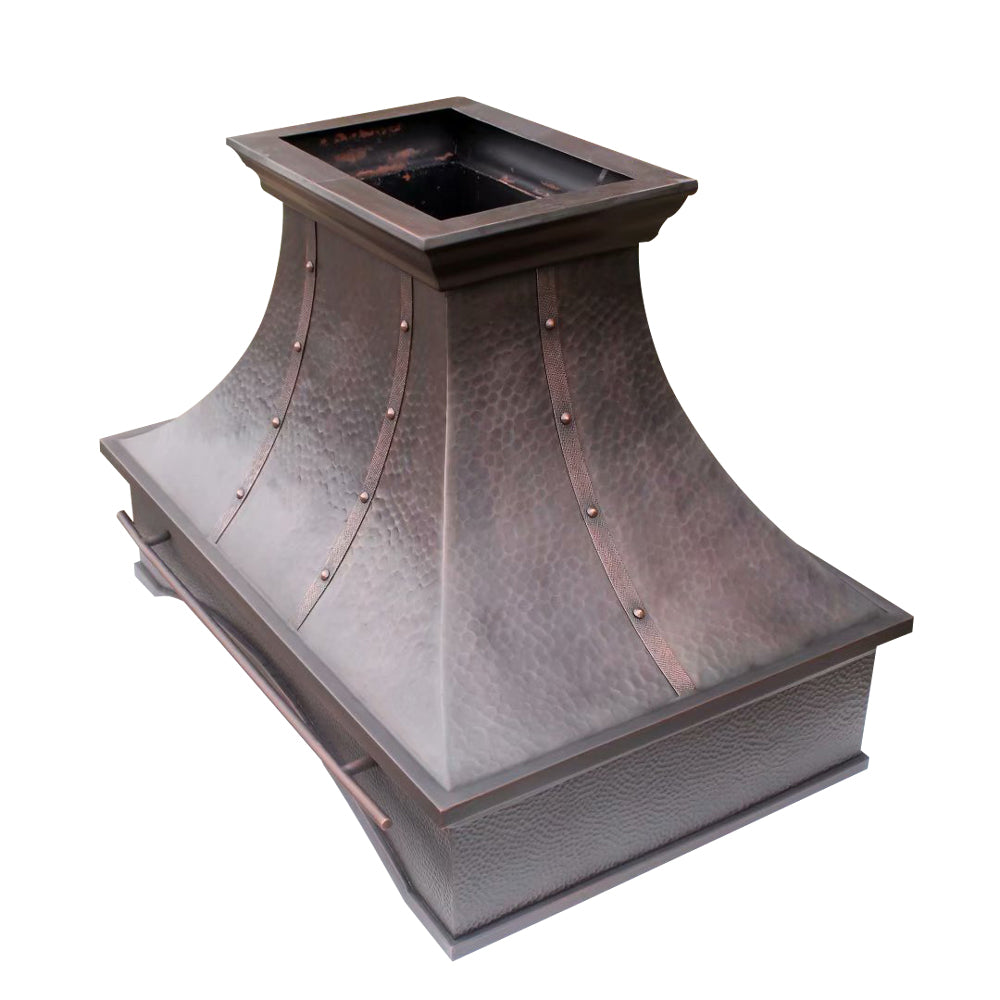 Antique copper range hood