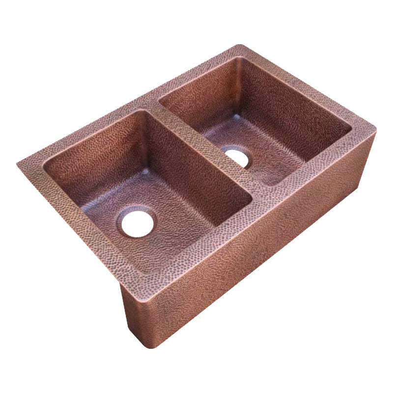 custom-hammered-copper-farmhouse-sink