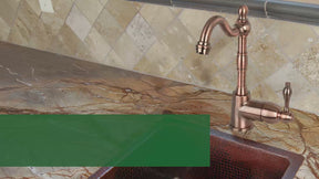 One-Handle Antique Copper Widespread Kitchen Bar Faucet - AK96118P1-AC