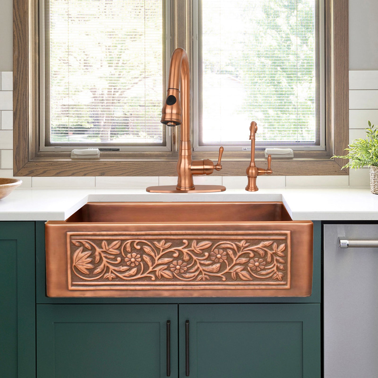 handcrafted-copper-farmhouse-sink